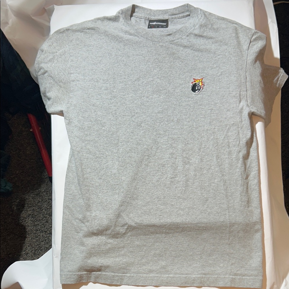 The Hundreds - Gray Short Sleeve Tee with Bomb Logo